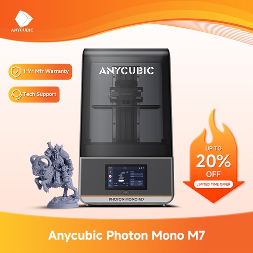 【NEVER USED】ANYCUBIC 14K Photon Mono M7 3D Printer 4.3″ Screen 223mm*126mm*230mm