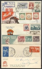 NEW ZEALAND FDC’s x10 DIFFERENT 1955/58 (ID:FG03)