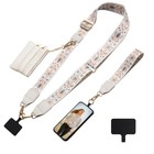 Crossbody Phone Strap with Zippered Pouch Smartphone Lanyard Wrist Strap