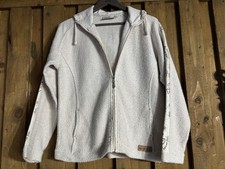 Weird Fish ladies OFF WHITE  Full Zip  Jacket Hoodie Cardigan MACARONI SIZE M