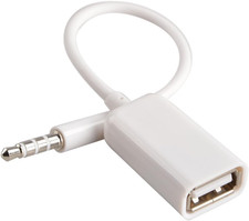 AUX to USB Adapter, 3.5mm Male Audio Jack to USB 2.0 Female Converter Cable, Onl
