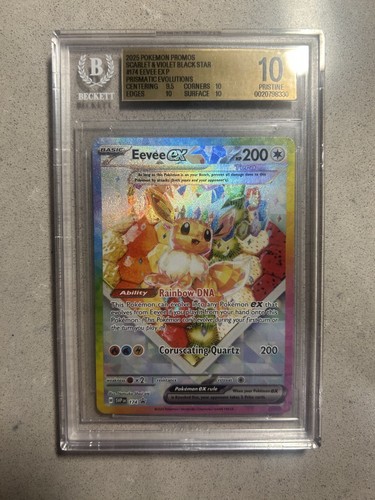 2025 Eeeve EX Prismatic Evolutions Black Star Promo #174 BGS Beckett Pristine 10