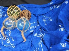 Seaside Bundle large shoulder wrap, 4 floating glass balls