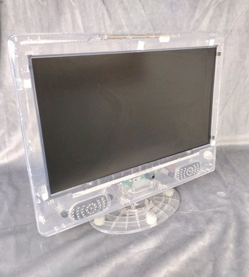 #ad AMP#x27;D 15quot; Retro Gaming Television Clear Jail Prison TV LED FHD WITH SPEAKERS $89.95