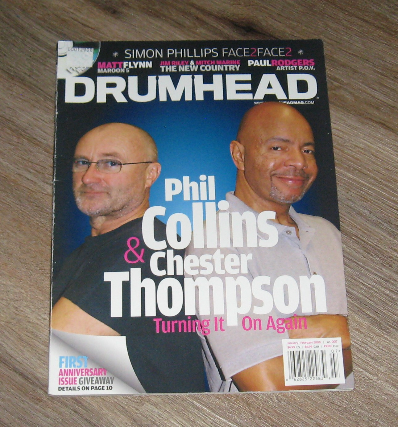 Drumhead 2008 magazine PHIL COLLINS Chester Thompson PAUL Rodgers MATT FLYNN eBay