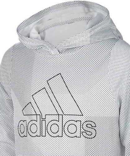 NWT ADIDAS BOYS KIDS SIZE 4, 5, 6, OR 7 ~ PATTERNED WHITE DOT HOODIE ~ MSRP $40 - Picture 2 of 7