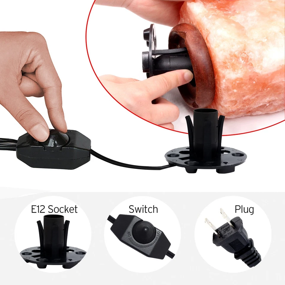 Betus Salt Lamp Cord with Dimmable Switch and Base Assembly - Power Cord - Image 2 of 4