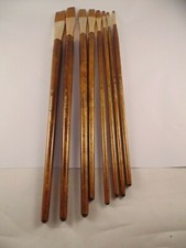 (G) ARTIST QUALITY SYNTHETIC FLAT LONG HANDLE BRUSHES set of 8