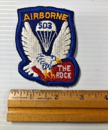 Military Patch 503rd Army Airborne Infantry Regiment Variant The Rock ...