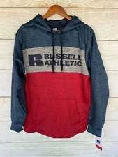 Russell Athletic Shirt Mens Large America Spacedye Fleece Hoodie Sweatshirt New 