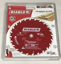 Freud D0624 Diablo 6-1/2" 24-Tooth ATB Framing Saw Blade with 5/8-Inch Arbor