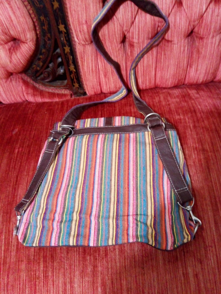 Bolso Mensajero Unionbay Vintage Boho Rayas Multicolor  Foto 4 de 4