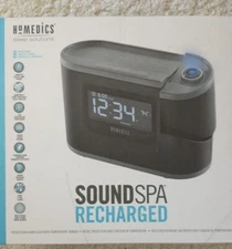 Brand NEW HoMedics Sound SPA Recharged Alarm Clock & White Noise Sound Machine