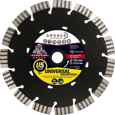 Diamantscheibe DRONCO Ø350x3,2x25,4mm evolution U5 speed neu