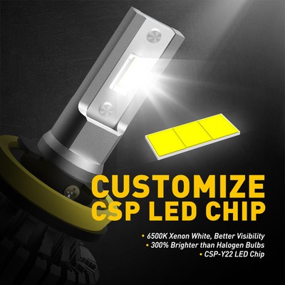 Combo 8PCS 9005 H8 H11 H9 LED Headlight Kit Bulb Hi/ Lo Plug &Play Beam CANBUS