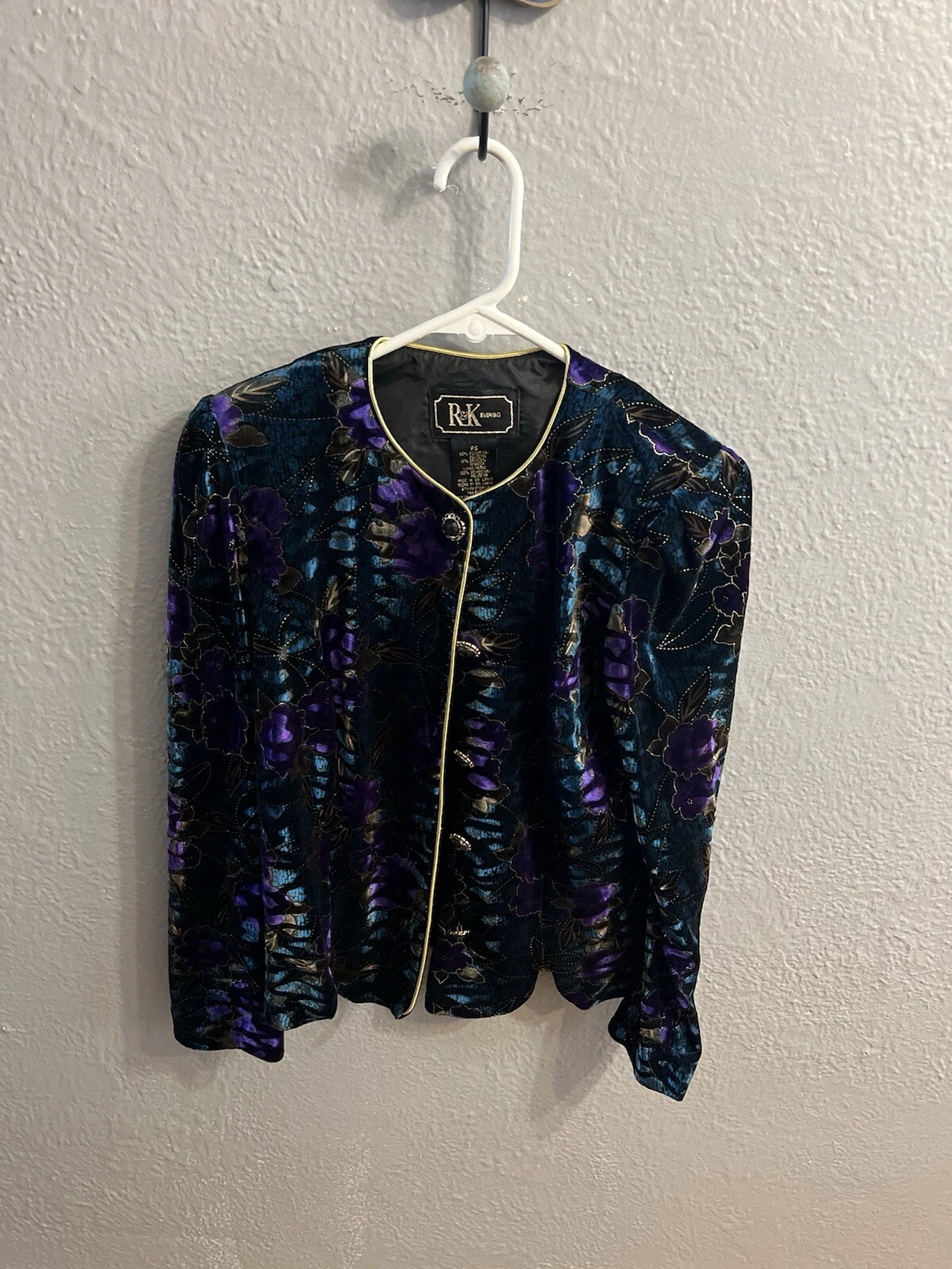 Evening Jacket Dress Top R&K Womens Black Size PS