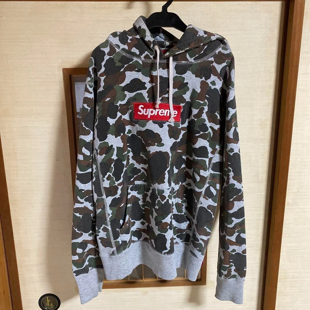 Sweat à capuche logo Supreme Box CAMO pull à capuche taille S