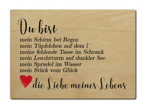 Luxecards Postkarte Aus Holz Du Bist Mein Schirm Geschenk Valentinstag Liebe Ebay