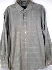 Austin Reed-Mens Long Sleeve Button Down Dress Shirt-Extra Large XL-Houndstooth