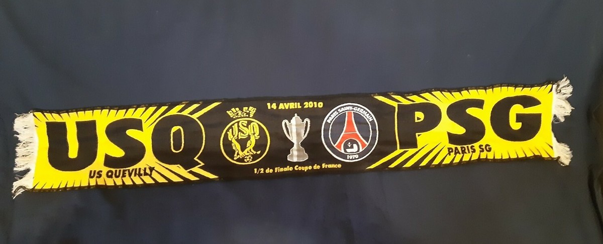 Echarpe de football collector Quevilly-PSG saison 2009-2010