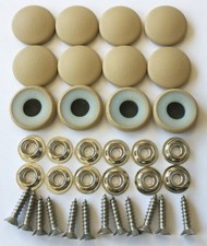 12 Dura Snap Upholstery Buttons Parchment Tan Choice Of Size And Screws