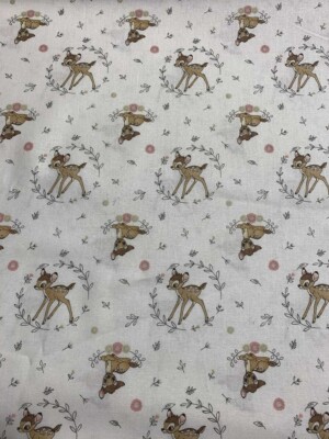 Framed Bambi on Cream - Springs Creative Cotton Fabric