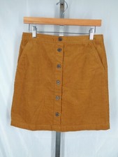 J Crew Corduroy Mini Skirt Size 6 Accent Buttons Pockets