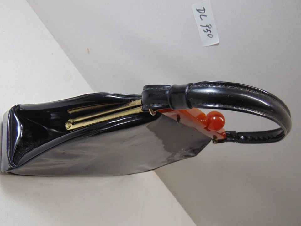 Винтажная черная бакелитовая сумочка 1960-х годов Tucker Co. St Louis Mo середины века - Изображение 3 из 4