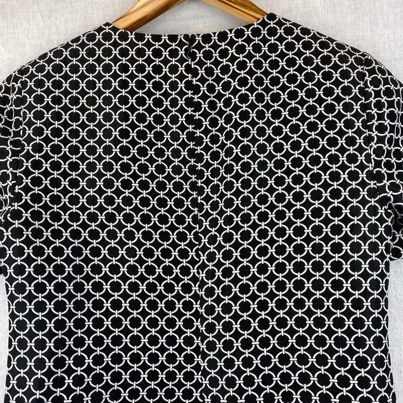 Abito Michael Kors nero bianco fantasia cerchio taglia XS