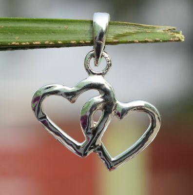 Ciondolo - cuore con cristallo SW*argento AG 925*LK-2112 - 0,50 15x17,7 mm ver.2 - SILVEXCRAFT
