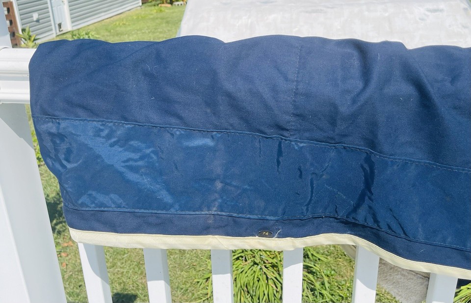 Navy W/Tan Trim Closed Front Horse Sheet Size 74 eBay