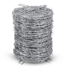 4-Point Barbed Wire Roll | 5" Spacing, 16 Ga | 328 FT - 330 FT (100m) SIMBASTEEL