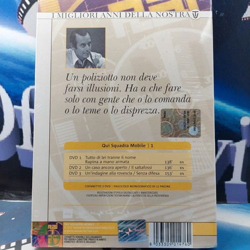Dvd QUI SQUADRA MOBILE - Stagione 01 - (Box 3 Dischi) Serie Tv .....NUOVO - Foto 2 di 2