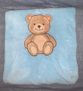 blue teddy comforter
