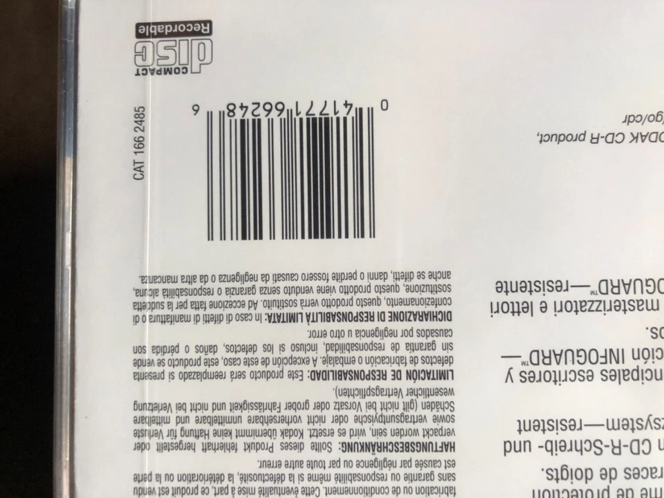 KODAK CD-R CDR ULTIMA 80 Minuten Rohlinge 700MB, neu, verschweisst. - Bild 3 von 4