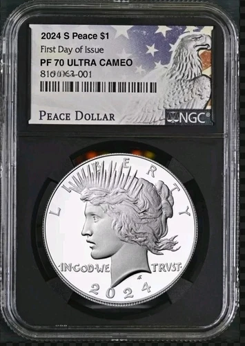 2024 S Proof Peace Silver Dollar NGC PF70 First Day 1st Issue  FDI  (1 Coin)