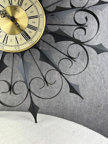 Orologio da parete Welby 24" C nero a batteria 12 punte numeri numerici romani - Foto 6 di 10