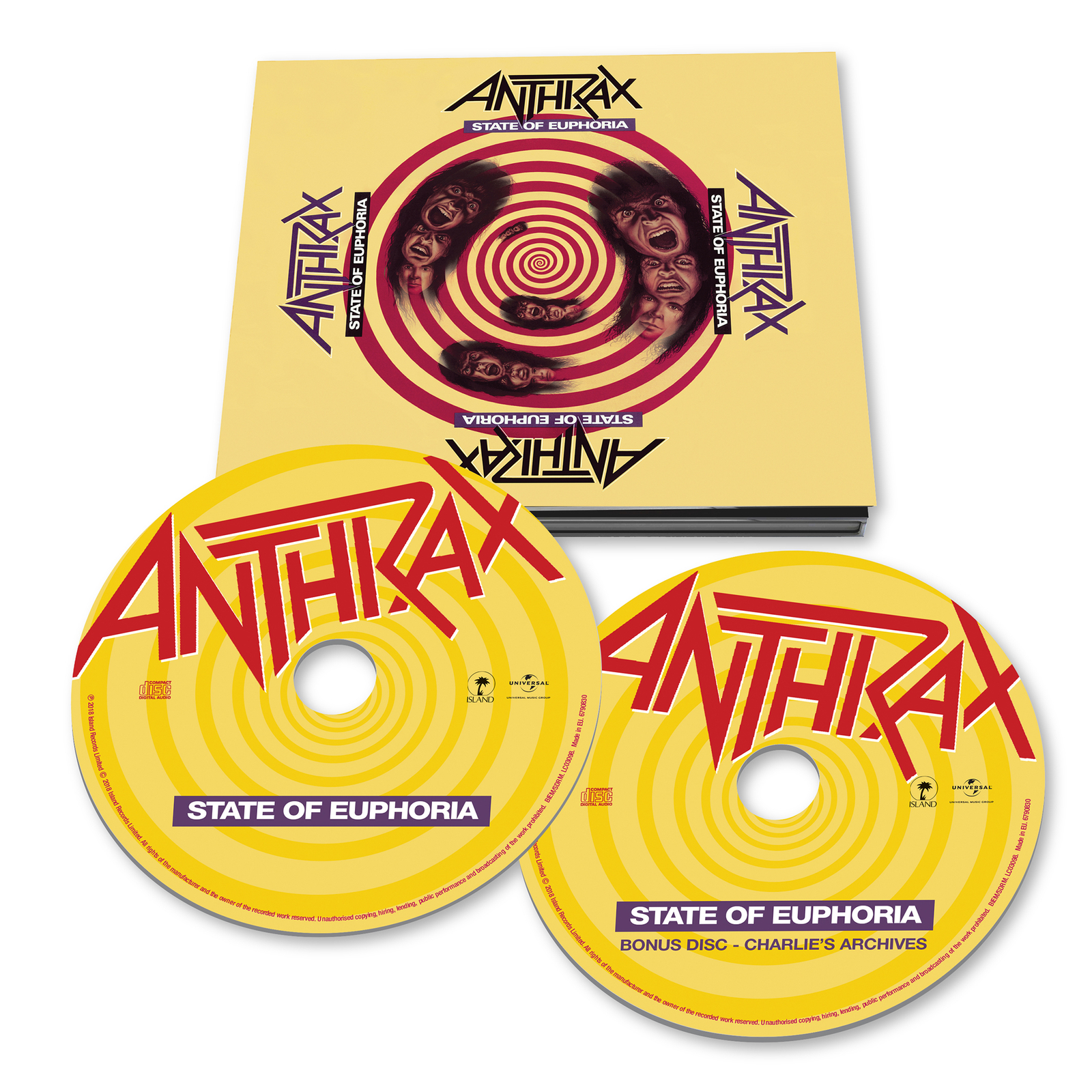 Anthrax State of Euphoria (CD) 30th Anniversary  Album