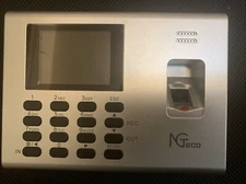 NGTeco WiFi Fingerprint Time Clock 2.4GHz WiFi No Fees IOS Android Compatible