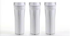 3 REVERSE OSMOSIS DI WATER FILTER 10" SLIMLINE HOUSINGS Sump WHITE