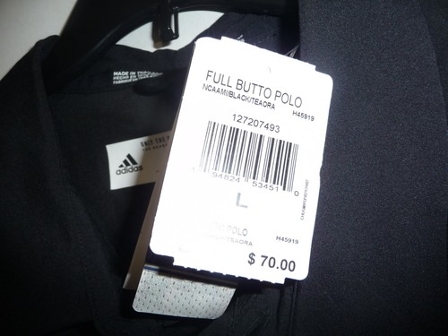 NWT ADIDAS MIAMI HURRICANES FULL BUTTON BLACK SHIRT SIZE MENS LARGE - Picture 6 of 6