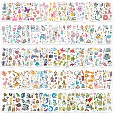 Tattoos for Kids, 600+ Mixed Styles Temporary Tattoos Set Girls and Boys, Waterp