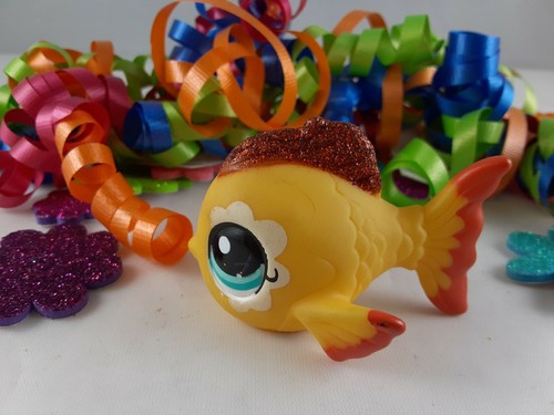 Littlest Pet Shop Yellow Orange Red Goldfish Fish Sparkling Glitter Accents 2383 - 第 2/3 張圖片