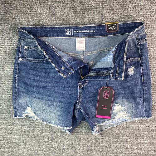 Women's Mid Rise Jr Cut off Blue Denim Shorts Size 11 Inseam 3.5" - Picture 6 of 11