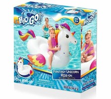 Bestway H2O Go Ride-On Unicorn Float Swimming Pool Inflatable Float Pool Fun