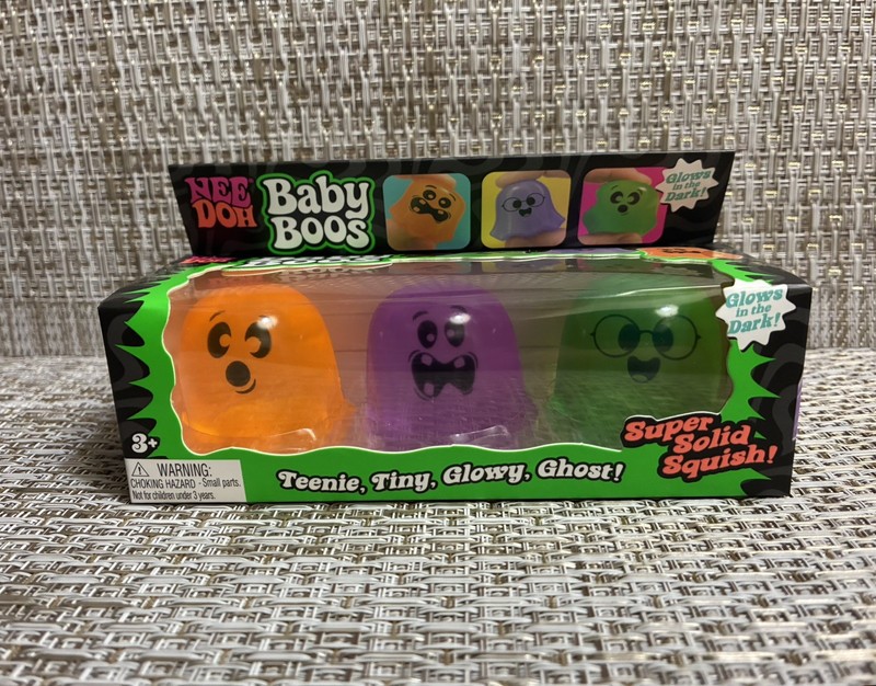 NeeDoh Baby Boos 3-Pack Halloween Schylling Ghosts👻 Glow In The Dark Ultra Rare
