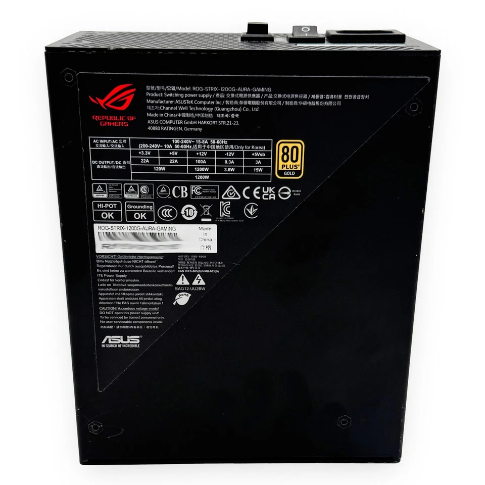 ASUS ROG STRIX Gold Aura Edition 1200W Netzteil | geprüft & getestet | modular - Bild 2 von 4