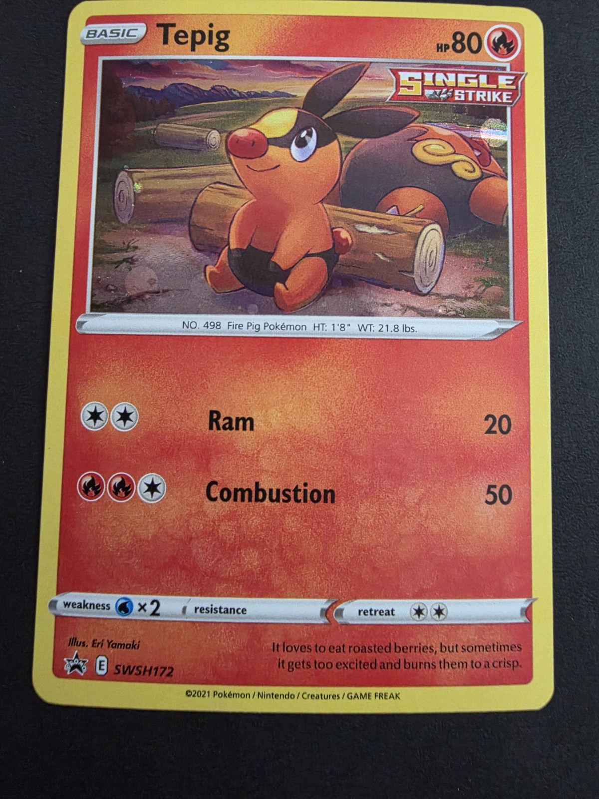 2021 POKEMON TEPIG SWSH172 SWORD & SHIELD PROMO HOLO LP 