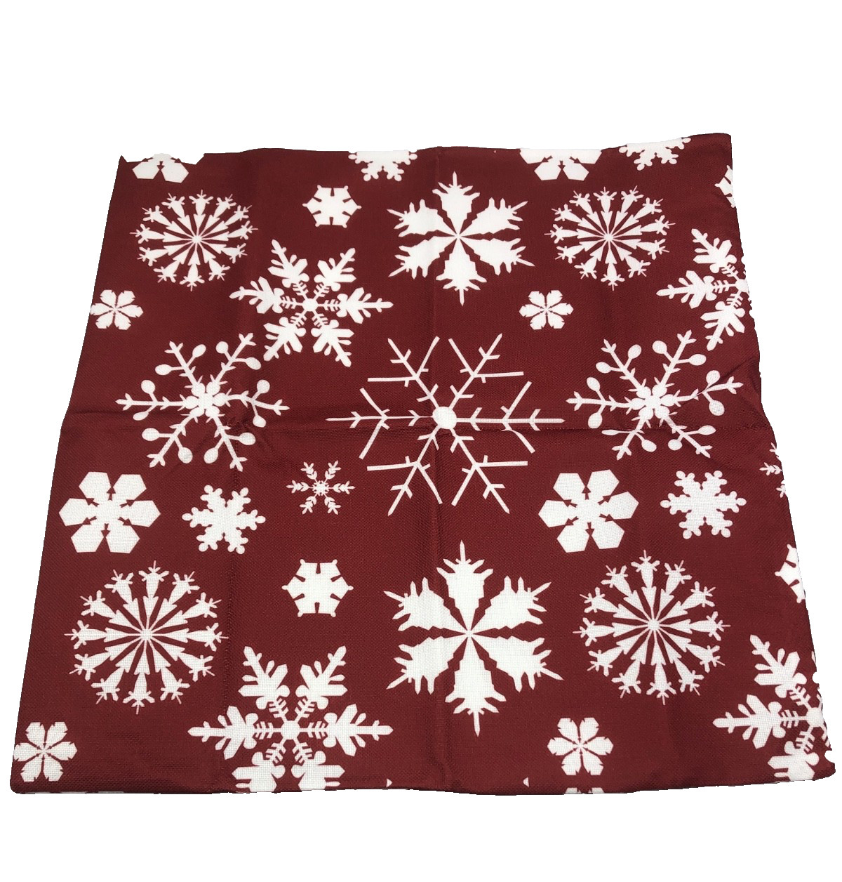 Christmas Red Pillow Covers Set of 2 18 x 18 inch White Snowflake Throw New