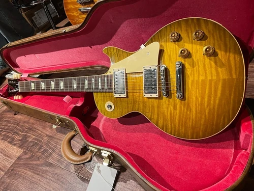 Electric Guitar Gibson Custom Shop Murphy Lab 1959 Les Paul Green Lemon Fade